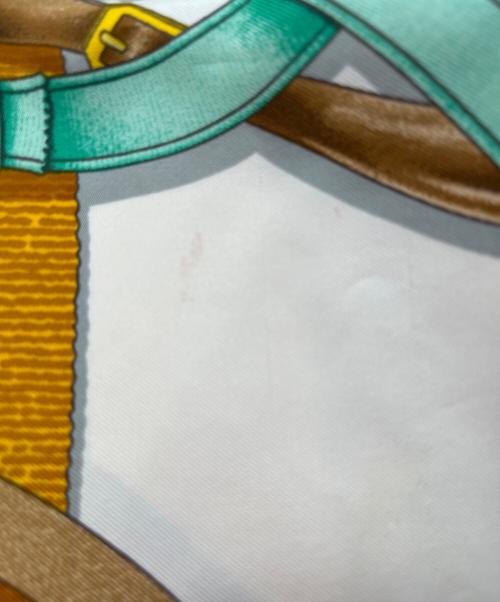 HERMES（エルメス）HERMES (エルメス) グラン マネージュ デタイユ ピンク×ブルー サイズ:90×90の古着・服飾アイテム