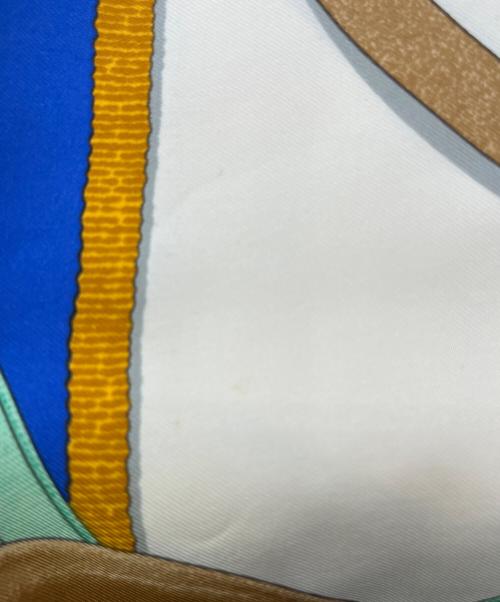 HERMES（エルメス）HERMES (エルメス) グラン マネージュ デタイユ ピンク×ブルー サイズ:90×90の古着・服飾アイテム