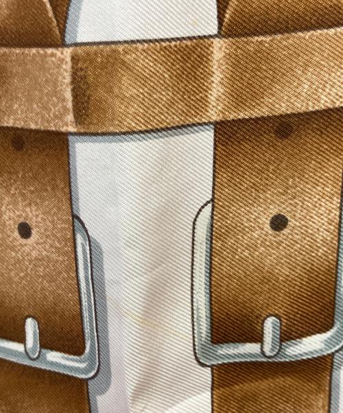 HERMES（エルメス）HERMES (エルメス) グラン マネージュ デタイユ ピンク×ブルー サイズ:90×90の古着・服飾アイテム