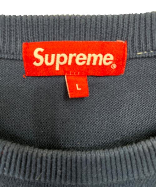 SUPREME（シュプリーム）SUPREME (シュプリーム) Split Logo Pullover ネイビー×ブルー サイズ:Lの古着・服飾アイテム