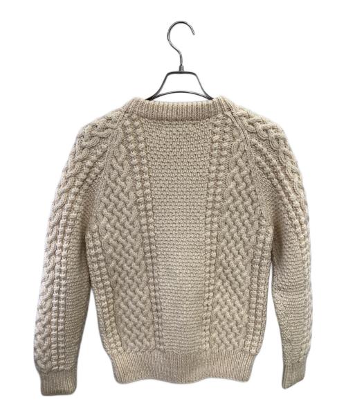 INVERALLAN（インバーアラン）INVERALLAN (インバーアラン) ケーブルニットカーディガン アイボリー サイズ:Freeの古着・服飾アイテム