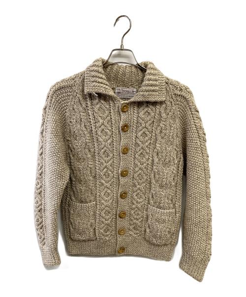 INVERALLAN（インバーアラン）INVERALLAN (インバーアラン) ケーブルニットカーディガン ベージュ サイズ:Freeの古着・服飾アイテム