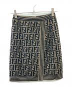 FENDIフェンディ）の古着「ニットスカート」｜カーキ