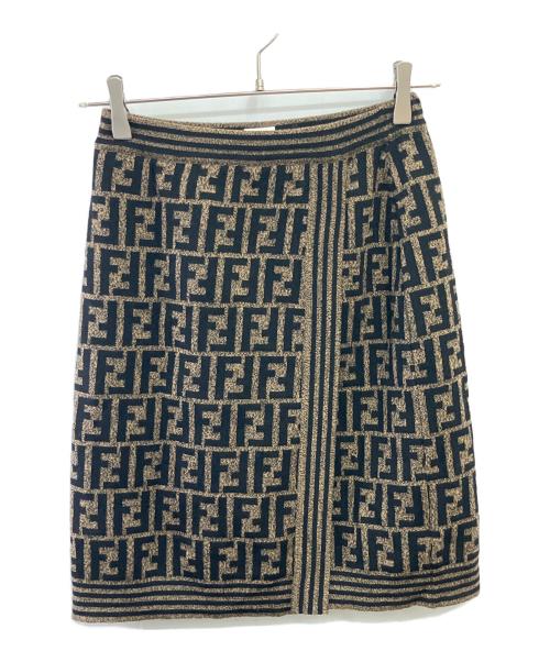 FENDI（フェンディ）FENDI (フェンディ) ニットスカート カーキ サイズ:36の古着・服飾アイテム