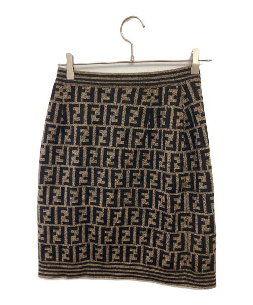 FENDI（フェンディ）FENDI (フェンディ) ニットスカート カーキ サイズ:36の古着・服飾アイテム