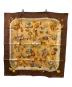 HERMES (エルメス) シルクスカーフ オレンジ×ブラウン サイズ:90×90：12000円