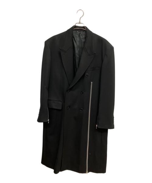 JOHN LAWRENCE SULLIVAN（ジョン ローレンス サリバン）JOHN LAWRENCE SULLIVAN (ジョン ローレンス サリバン) ウールダブルブレストジップコート ブラック サイズ:46の古着・服飾アイテム