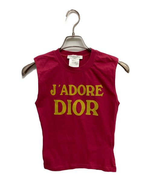 Christian Dior（クリスチャン ディオール）Christian Dior (クリスチャン ディオール) ノースリーブカットソー ピンク サイズ:38の古着・服飾アイテム
