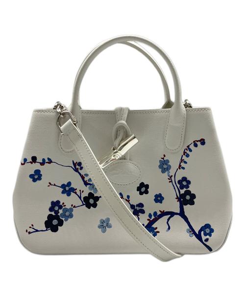 LONGCHAMP（ロンシャン）LONGCHAMP (ロンシャン) 2WAYバッグ ホワイトの古着・服飾アイテム