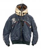 AVIREXアヴィレックス）の古着「REMODEL MARK2 MA-1 ジャケット」｜ネイビー