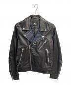 PAUL SMITHポールスミス）の古着「ライダースジャケット」｜ブラック×ネイビー