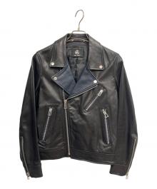 PAUL SMITH（ポールスミス）の古着「ライダースジャケット」｜ブラック×ネイビー