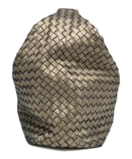 BOTTEGA VENETA（ボッテガベネタ）BOTTEGA VENETA (ボッテガベネタ) イントレチャート　ハンドバッグ ゴールドの古着・服飾アイテム