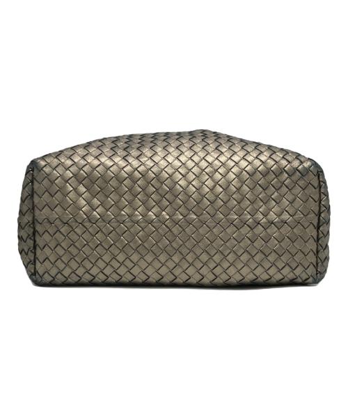 BOTTEGA VENETA（ボッテガベネタ）BOTTEGA VENETA (ボッテガベネタ) イントレチャート　ハンドバッグ ゴールドの古着・服飾アイテム