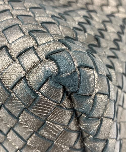 BOTTEGA VENETA（ボッテガベネタ）BOTTEGA VENETA (ボッテガベネタ) イントレチャート　ハンドバッグ ゴールドの古着・服飾アイテム