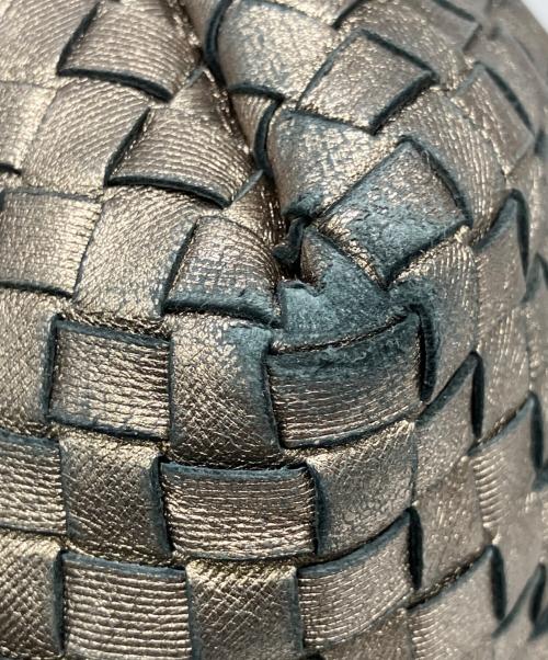 BOTTEGA VENETA（ボッテガベネタ）BOTTEGA VENETA (ボッテガベネタ) イントレチャート　ハンドバッグ ゴールドの古着・服飾アイテム