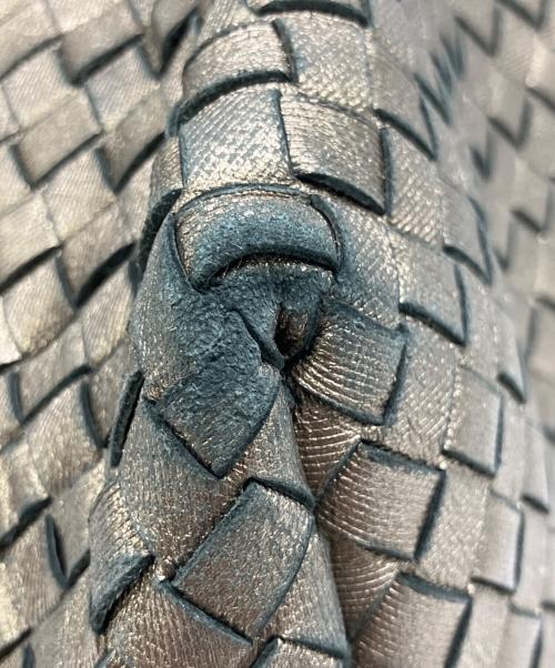 BOTTEGA VENETA（ボッテガベネタ）BOTTEGA VENETA (ボッテガベネタ) イントレチャート　ハンドバッグ ゴールドの古着・服飾アイテム