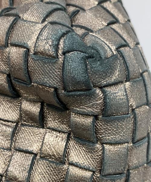 BOTTEGA VENETA（ボッテガベネタ）BOTTEGA VENETA (ボッテガベネタ) イントレチャート　ハンドバッグ ゴールドの古着・服飾アイテム