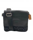 COACHコーチ）の古着「スプリント マップ バッグ 25・シグネチャー デニムショルダーバッグ」｜ブラック