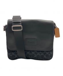 COACH（コーチ）の古着「スプリント マップ バッグ 25・シグネチャー デニムショルダーバッグ」｜ブラック