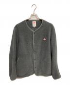 DANTONダントン）の古着「FLEECE COLLARLESS JACKET」｜グレー