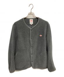 DANTON（ダントン）の古着「FLEECE COLLARLESS JACKET」｜グレー