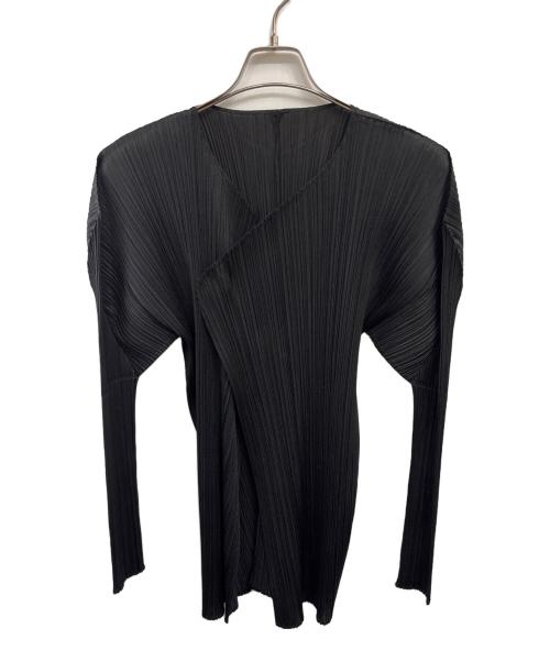 PLEATS PLEASE（プリーツプリーズ）PLEATS PLEASE (プリーツプリーズ) 薄手カーディガン ブラック サイズ:4の古着・服飾アイテム