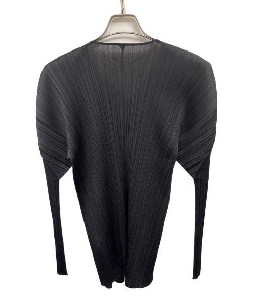 PLEATS PLEASE（プリーツプリーズ）PLEATS PLEASE (プリーツプリーズ) 薄手カーディガン ブラック サイズ:4の古着・服飾アイテム