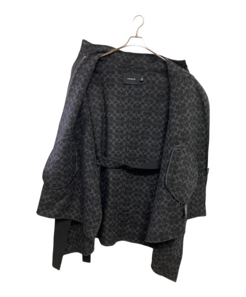 COACH（コーチ）COACH (コーチ) ダブルフェイス ウールケープ ブラック サイズ:Mの古着・服飾アイテム