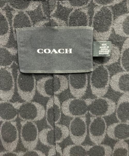 COACH（コーチ）COACH (コーチ) ダブルフェイス ウールケープ ブラック サイズ:Mの古着・服飾アイテム