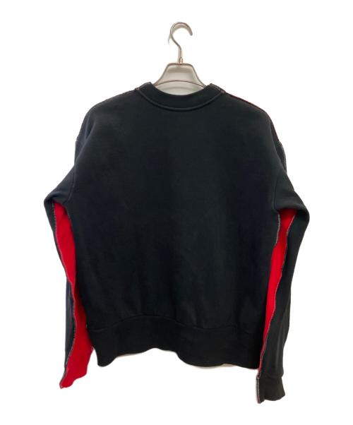 MARNI（マルニ）MARNI (マルニ) ツートンカラーオーバーロックステッチスウェット レッド×ブラック サイズ:46の古着・服飾アイテム