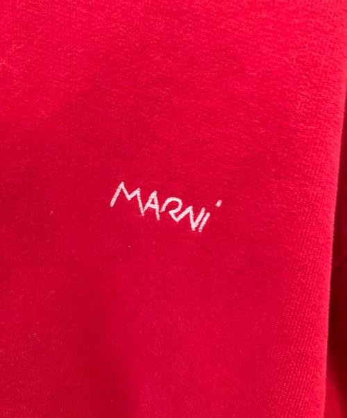 MARNI（マルニ）MARNI (マルニ) ツートンカラーオーバーロックステッチスウェット レッド×ブラック サイズ:46の古着・服飾アイテム