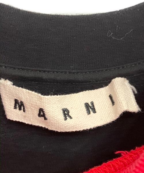 MARNI（マルニ）MARNI (マルニ) ツートンカラーオーバーロックステッチスウェット レッド×ブラック サイズ:46の古着・服飾アイテム