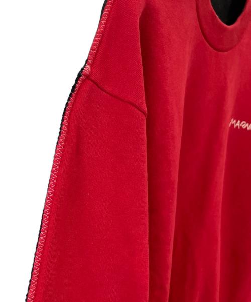 MARNI（マルニ）MARNI (マルニ) ツートンカラーオーバーロックステッチスウェット レッド×ブラック サイズ:46の古着・服飾アイテム