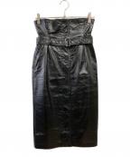 JOHN LAWRENCE SULLIVANジョン ローレンス サリバン）の古着「コーティングトレンチスカート」｜ブラック