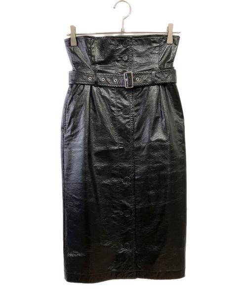 JOHN LAWRENCE SULLIVAN（ジョン ローレンス サリバン）JOHN LAWRENCE SULLIVAN (ジョン ローレンス サリバン) コーティングトレンチスカート ブラック サイズ:Sの古着・服飾アイテム