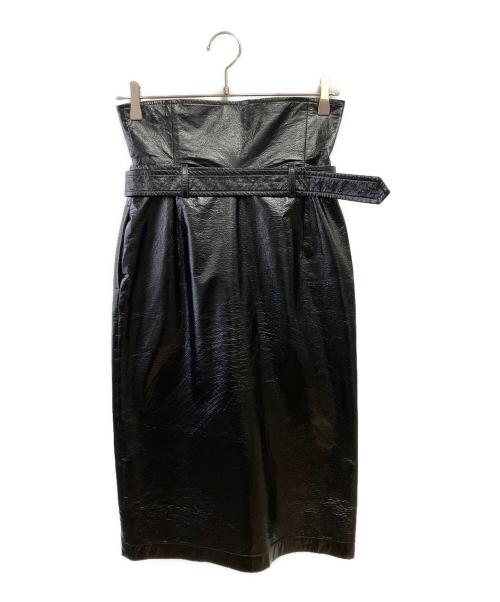 JOHN LAWRENCE SULLIVAN（ジョン ローレンス サリバン）JOHN LAWRENCE SULLIVAN (ジョン ローレンス サリバン) コーティングトレンチスカート ブラック サイズ:Sの古着・服飾アイテム