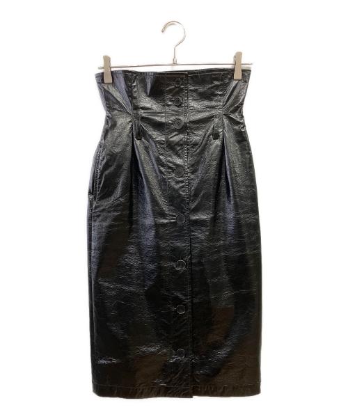 JOHN LAWRENCE SULLIVAN（ジョン ローレンス サリバン）JOHN LAWRENCE SULLIVAN (ジョン ローレンス サリバン) コーティングトレンチスカート ブラック サイズ:Sの古着・服飾アイテム