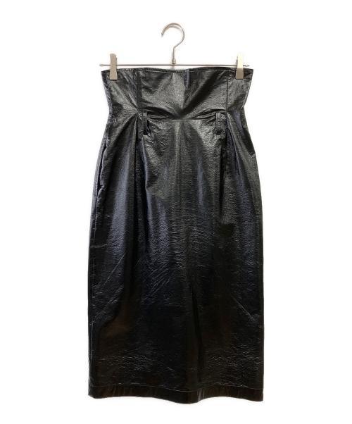 JOHN LAWRENCE SULLIVAN（ジョン ローレンス サリバン）JOHN LAWRENCE SULLIVAN (ジョン ローレンス サリバン) コーティングトレンチスカート ブラック サイズ:Sの古着・服飾アイテム