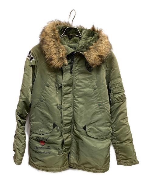 ALPHA（アルファ）ALPHA (アルファ) 中綿ジャケット カーキ サイズ:Mの古着・服飾アイテム