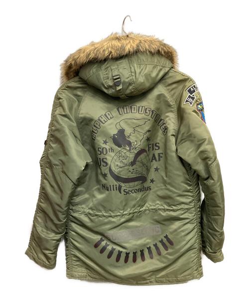 ALPHA（アルファ）ALPHA (アルファ) 中綿ジャケット カーキ サイズ:Mの古着・服飾アイテム