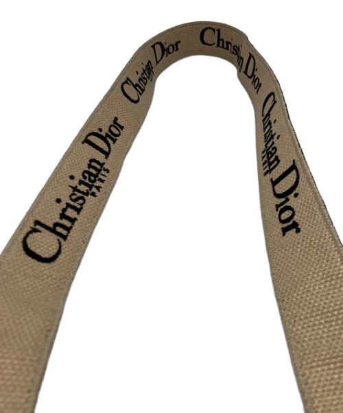 Christian Dior（クリスチャン ディオール）Christian Dior (クリスチャン ディオール) エンブロイダリー ショルダーストラップ ベージュ×ネイビー サイズ:全長約125cmの古着・服飾アイテム