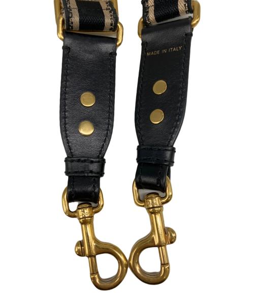 Christian Dior（クリスチャン ディオール）Christian Dior (クリスチャン ディオール) エンブロイダリー ショルダーストラップ ベージュ×ネイビー サイズ:全長約125cmの古着・服飾アイテム