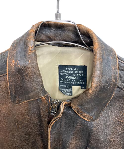 AVIREX（アヴィレックス）AVIREX (アヴィレックス) A-2フライトジャケット ブラウン サイズ:XSの古着・服飾アイテム
