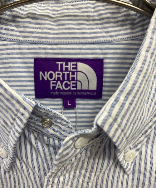 THE NORTH FACE（ザ ノース フェイス）THE NORTH FACE (ザ ノース フェイス) ボタンダウンストライプフィールドシャツ ブルー サイズ:Lの古着・服飾アイテム