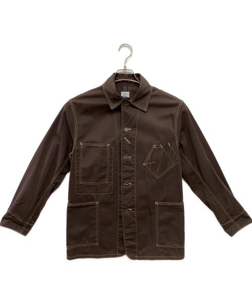 POST O'ALLS（ポストオーバーオールズ）POST O'ALLS (ポストオーバーオールズ) カバーオール ブラウン サイズ:Sの古着・服飾アイテム