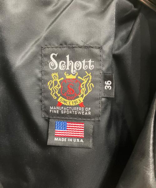 SCHOTT BROS.（ショット）SCHOTT BROS. (ショット) レザートラッカージャケット ブラック サイズ:36の古着・服飾アイテム