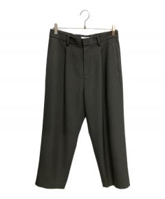 中古・古着通販】ATON (エイトン) ウールギャバジンタックワイドパンツ