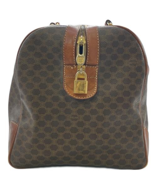 CELINE（セリーヌ）CELINE (セリーヌ) マカダム ボストンバッグ ブラウンの古着・服飾アイテム