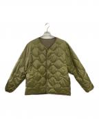 nanamicaナナミカ）の古着「Reversible Down Cardigan」｜オリーブ